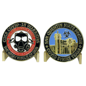 CDCR San Quentin State Prison California Correctional Officer CO Corrections Strike Team Thin Gray Line Challenge Coin EL8-05 - www.ChallengeCoinCreations.com