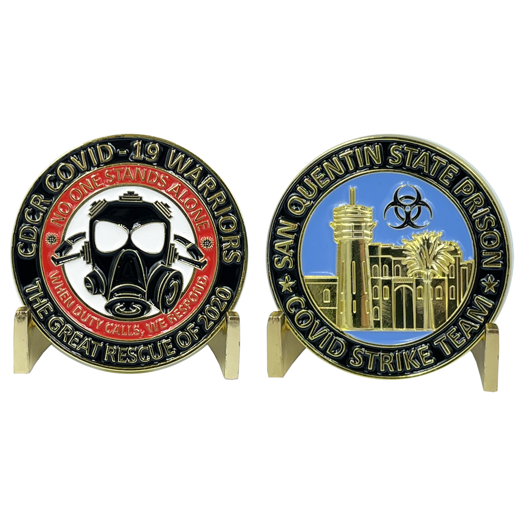 CDCR San Quentin State Prison California Correctional Officer CO Corrections Strike Team Thin Gray Line Challenge Coin EL8-05 - www.ChallengeCoinCreations.com