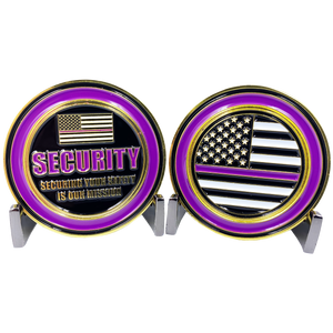 SECURITY OFFICER Challenge Coin Security Enforcement Guard Thin Purple Line CL-NN - www.ChallengeCoinCreations.com
