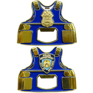 NYPD New York City Police Sergeant SGT Bottle Opener Challenge Coin GL09-002