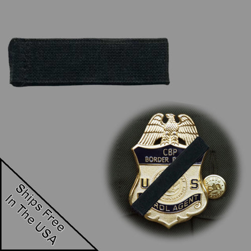 Standard Black Mourning Band Honor The Fallen Border Patrol CBP HSI ICE FBI BandBlk