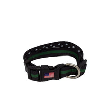 Load image into Gallery viewer, Classic Thin Green Line Dog Collar Border Patrol Sheriff Deputy Honor First - www.ChallengeCoinCreations.com