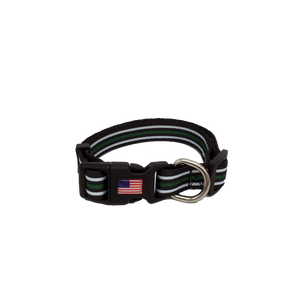 Thin Green Line Dog Collar Border Patrol Sheriff Deputy Honor First - www.ChallengeCoinCreations.com