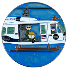 Load image into Gallery viewer, Blue Variation Police Officer and Border Patrol South Park Parody Challenge Coin Police AMO CBP Deputy Sheriff BB-008 - www.ChallengeCoinCreations.com