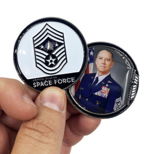 CHIEF MASTER SERGEANT ROGER A. TOWBERMAN. Chief Master Sergeant Roger A. Towberman Space Force Command Senior Enlisted Leader Challenge Coin Trump CL7-14 - www.ChallengeCoinCreations.com
