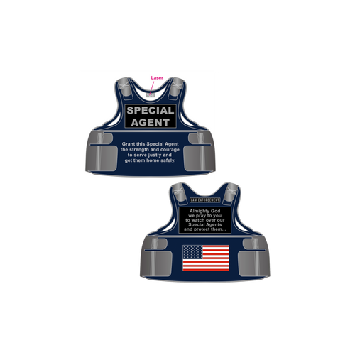 Special Agent Body Armor Challenge Coin FBI HSI Secret Service ATF dea fam ice usms N-001A - www.ChallengeCoinCreations.com