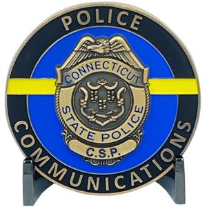 CSP Version 6 Spina Method Communications Challenge Coin inspired by Connecticut State Police CT Trooper Matthew Spina BL9-010 - www.ChallengeCoinCreations.com