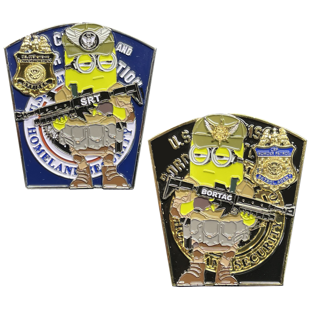 CBP Operator Border Patrol Agent Bortac and Field Operations CBP Officer SRT Challenge Coin BL11-008 - www.ChallengeCoinCreations.com