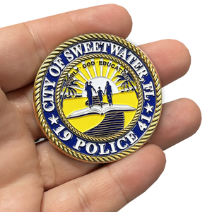Sweetwater Police Department Miami Florida Challenge Coin Sweet Water EL8-02 - www.ChallengeCoinCreations.com