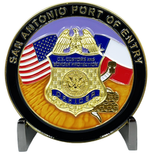 Load image into Gallery viewer, San Antonio Texas CBP Officer Challenge Coin Port of Entry CBPO Field Ops Field Operations BL7-004 - www.ChallengeCoinCreations.com