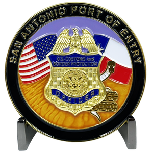 San Antonio Texas CBP Officer Challenge Coin Port of Entry CBPO Field Ops Field Operations BL7-004 - www.ChallengeCoinCreations.com