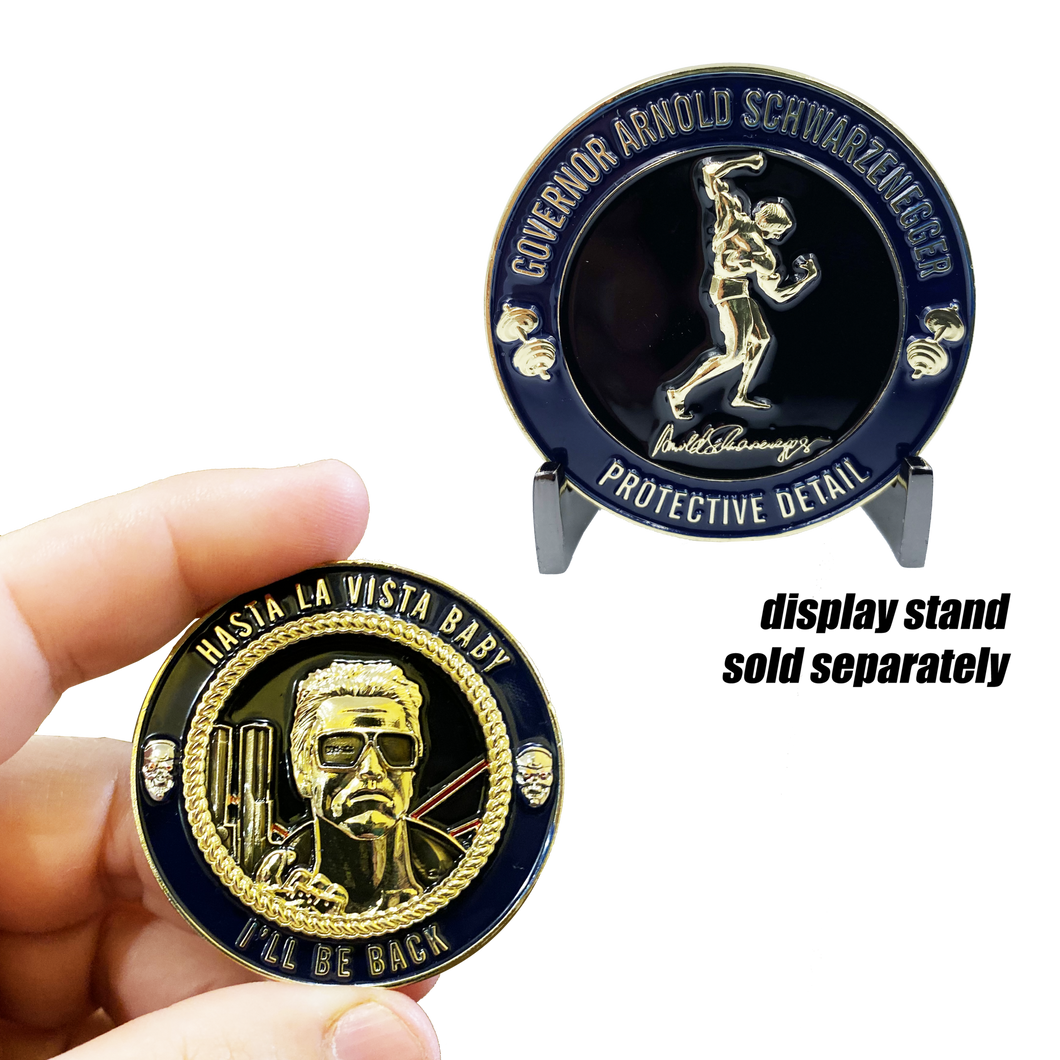 Governor Arnold Schwarzenegger Protective Detail Challenge Coin Terminator LL-008 - www.ChallengeCoinCreations.com