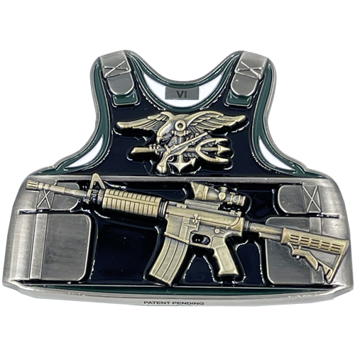 Navy Seal Team 6 Body Armor Naval Special Warfare DEVGRU Challenge Coin BL10-010 - www.ChallengeCoinCreations.com