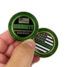 Load image into Gallery viewer, Thin Green Line Challenge Coin Security Enforcement Agent Officer Guard CL3-01 - www.ChallengeCoinCreations.com