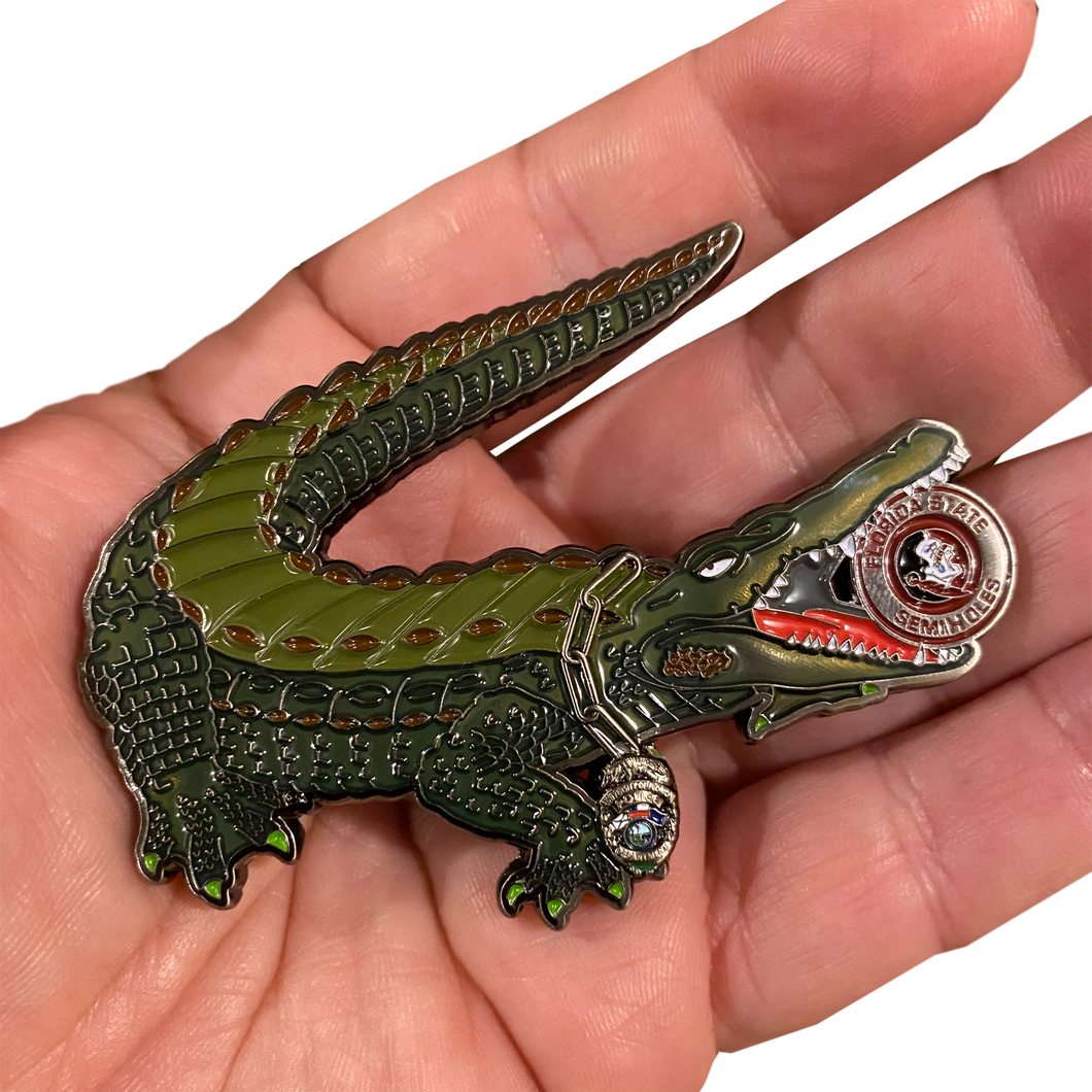 Florida Gators Challenge Coin Police Badge K9 FL State Seminoles SemiHoles FF-021 - www.ChallengeCoinCreations.com