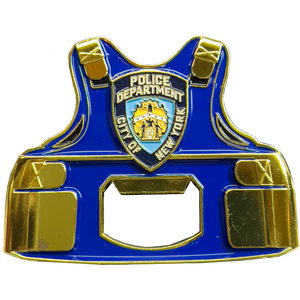 NYPD New York City Police Sergeant SGT Bottle Opener Challenge Coin GL09-002