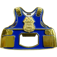 Load image into Gallery viewer, NYPD New York City Police Sergeant SGT Bottle Opener Challenge Coin GL09-002
