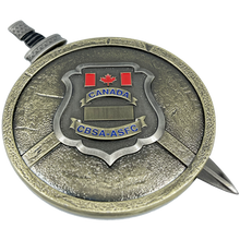 Load image into Gallery viewer, CBSA ASFC Canada Border Services Agency Shield with removable Sword Challenge Coin Set Canadian Customs BL9-004 - www.ChallengeCoinCreations.com