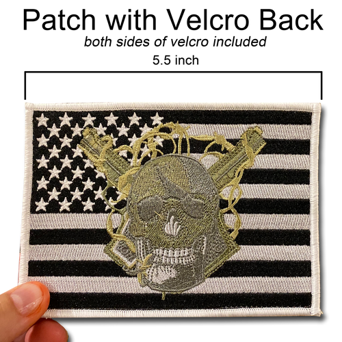 SWAT SRT BORTAC Tactical Police Military Patch American Flag (hook and loop back) - www.ChallengeCoinCreations.com