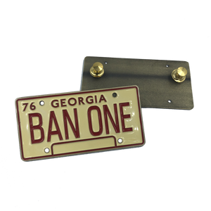 Smokey and the Bandit License Plate Pin BAN ONE Georgia FF-017 - www.ChallengeCoinCreations.com