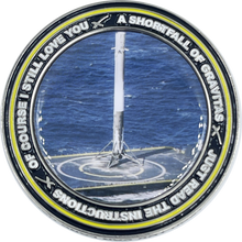 Load image into Gallery viewer, SpaceX Landing Pad Challenge Coin Landing Zone OCISLY JRTI BL13-006 - www.ChallengeCoinCreations.com