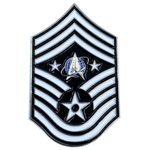 Load image into Gallery viewer, United States Space Force Pin U.S. Department of the Air Force Senior Enlisted Advisor Chief Master Sergeant Rank CL7-10 - www.ChallengeCoinCreations.com