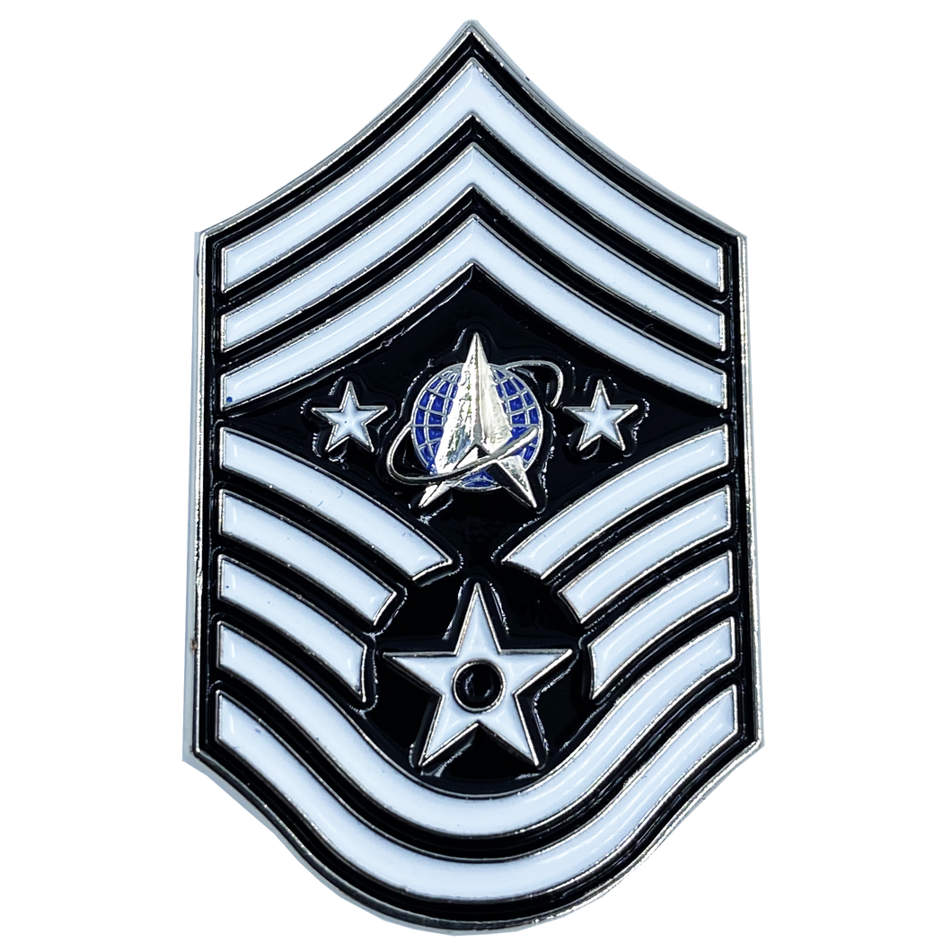 United States Space Force Pin U.S. Department of the Air Force Senior Enlisted Advisor Chief Master Sergeant Rank CL7-10 - www.ChallengeCoinCreations.com