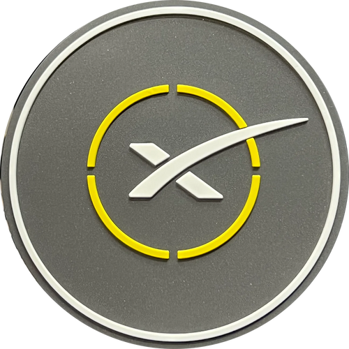 SpaceX Landing Pad Landing Zone glow in the dark silicon rubber coaster BL3-020