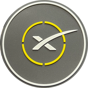 SpaceX Landing Pad Landing Zone glow in the dark silicon rubber coaster BL3-020