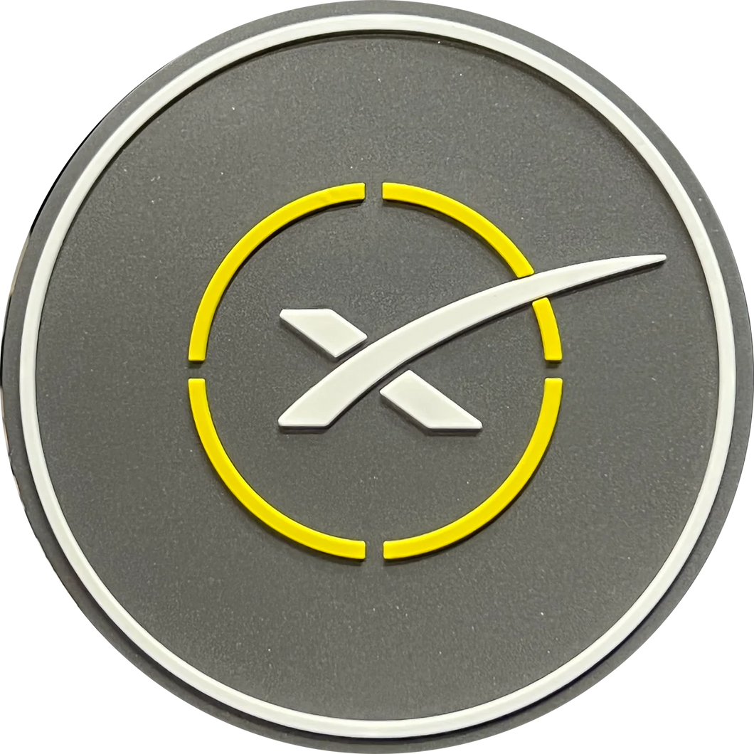SpaceX Landing Pad Landing Zone glow in the dark silicon rubber coaster BL3-020