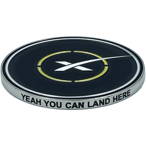SpaceX Landing Pad Challenge Coin Landing Zone OCISLY JRTI BL13-006 - www.ChallengeCoinCreations.com