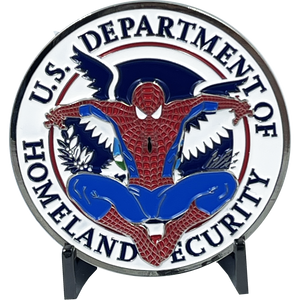 Homeland Spidey Challenge Coin Border Patrol CBP TSA FAM fema hsi ice BL11-009 - www.ChallengeCoinCreations.com