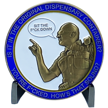 Load image into Gallery viewer, new Version 2 Dispensary Container CSP Challenge Coin inspired by Connecticut State Police CT Trooper Matthew Spina DL1-16 - www.ChallengeCoinCreations.com