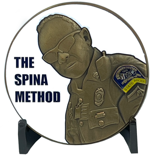 CSP Version 6 Spina Method Communications Challenge Coin inspired by Connecticut State Police CT Trooper Matthew Spina BL9-010 - www.ChallengeCoinCreations.com