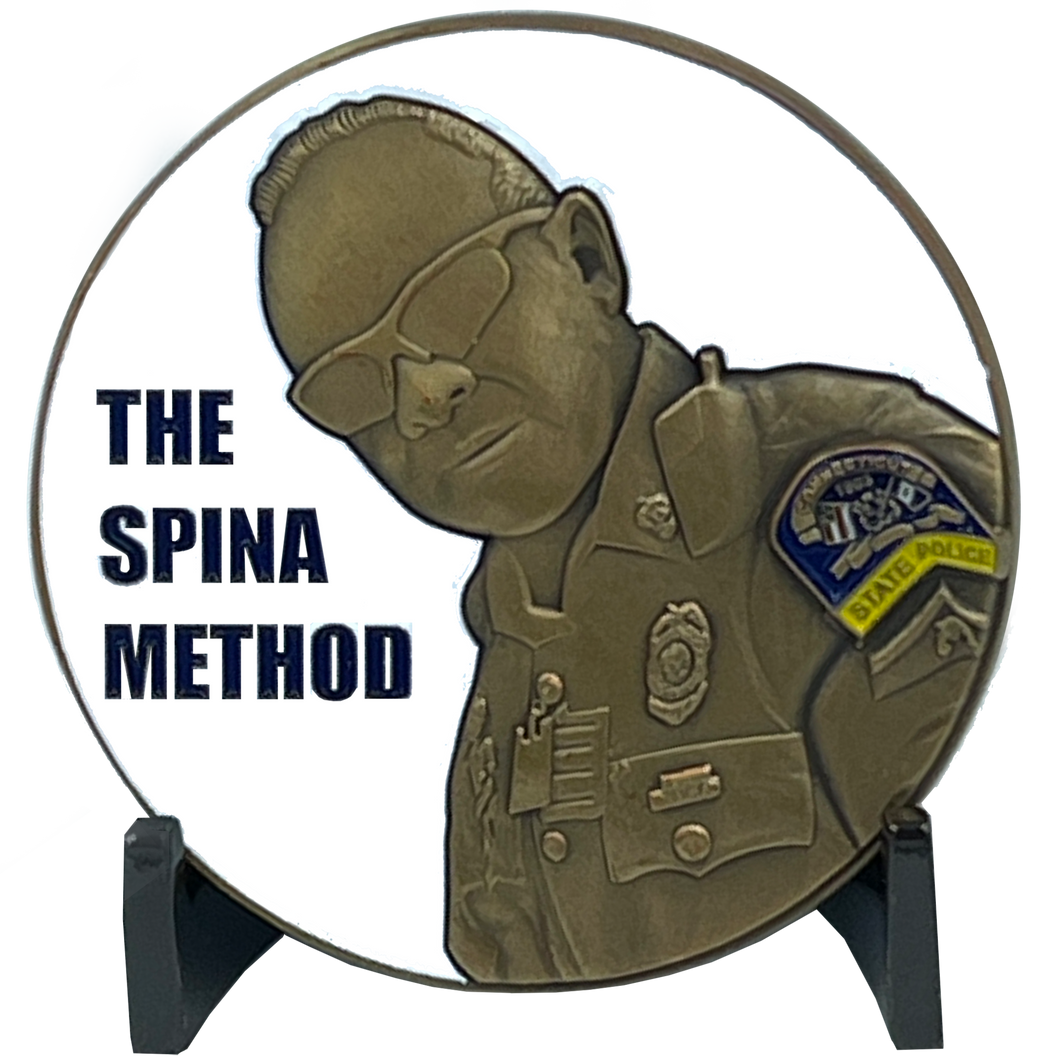 CSP Version 6 Spina Method Communications Challenge Coin inspired by Connecticut State Police CT Trooper Matthew Spina BL9-010 - www.ChallengeCoinCreations.com