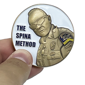 CSP Version 6 Spina Method Communications Challenge Coin inspired by Connecticut State Police CT Trooper Matthew Spina BL9-010 - www.ChallengeCoinCreations.com