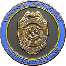Load image into Gallery viewer, Trooper Matthew Spina Retired CSP Version 7 Challenge Coin Connecticut State Police CT GL10-002
