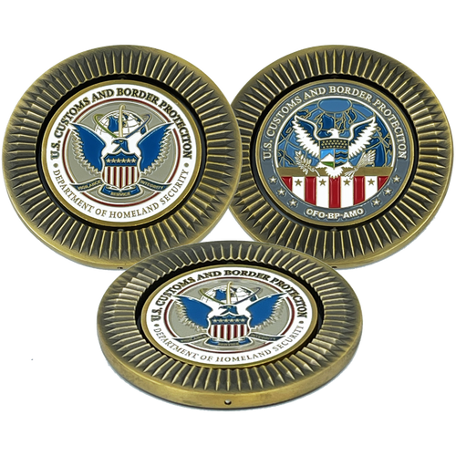CBP Border Patrol Field Operations Air and Marine AMO BP Agent cbpo Spinner Challenge Coin BL13-003 - www.ChallengeCoinCreations.com