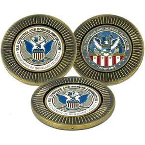 CBP Border Patrol Field Operations Air and Marine AMO BP Agent cbpo Spinner Challenge Coin BL13-003 - www.ChallengeCoinCreations.com