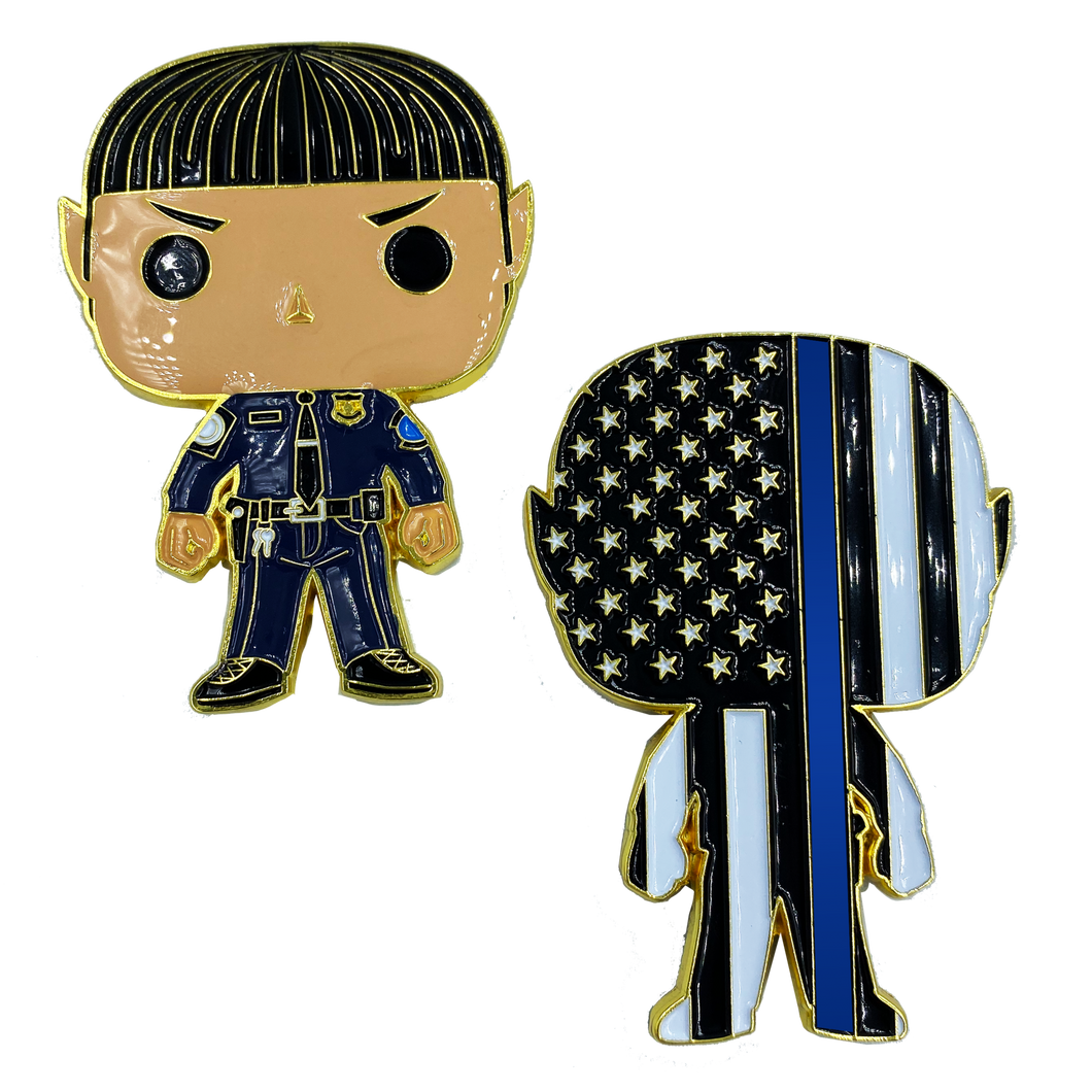 Spock Star Trek inspired guy Challenge Coin not Funko Pop CBP BH-004 - www.ChallengeCoinCreations.com