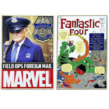 Load image into Gallery viewer, Fantastic Four #1 Stan Lee CBP Officer Mail Carrier Foreign Mail Comic Book Challenge Coin BL11-018 - www.ChallengeCoinCreations.com
