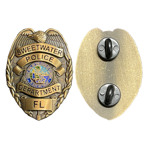 Sweetwater Police Department Miami Florida Lapel Pin Sweet Water EL7-03 - www.ChallengeCoinCreations.com