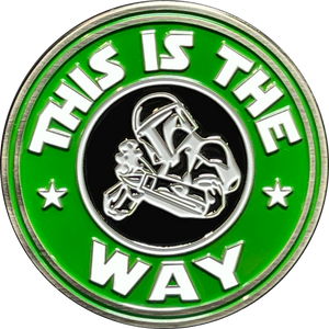 Starbucks parody pin Mandalorian This is The Way inspired by Star Wars coffee El7-012 - www.ChallengeCoinCreations.com