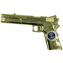 new Shiny Gold special edition TRUMP 2020 MAR-A-LAGO "Jesse James" 1911 MAGA Challenge Coin DL3-11 - www.ChallengeCoinCreations.com