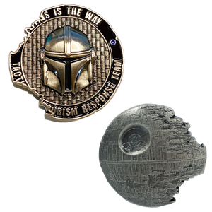 TACTICAL TERRORISM RESPONSE TEAM 4 TTRT CBP Challenge Coin Mandalorian Boba Fett Star Wars inspired Death Star FF-014 - www.ChallengeCoinCreations.com
