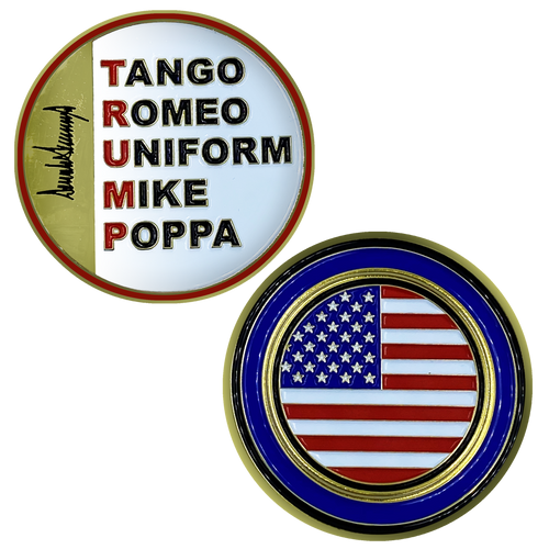 President Big Poppa Donald J. Trump MAGA Challenge Coin 2020 CL-004 - www.ChallengeCoinCreations.com