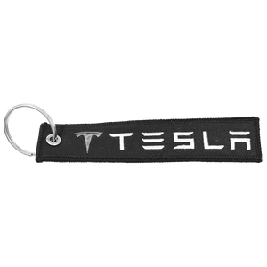 Tesla 3 X S Y REMOVE BEFORE LAUNCH Keychain or Luggage Tag or black zipper pull SpaceX EL5-020 LKC-16 - www.ChallengeCoinCreations.com