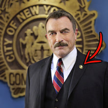 Load image into Gallery viewer, NYPD Commissioner Lapel Pin as seen on Blue Bloods real 24KT Gold and Silver Plated BL9-017 - www.ChallengeCoinCreations.com