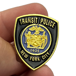 New York City Transit Police Patch NYPD Lapel Pin with dual pin posts BL2-003B P-189