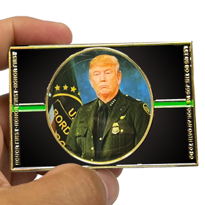 Donald J. Trump 2024 BPAs for Trump MAGA CBP Border Patrol Parody Challenge Coin EL13-013